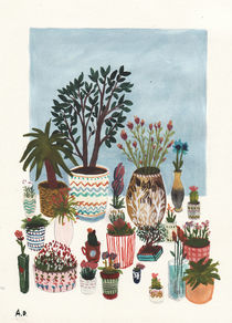 Potted Flowers I von Angela Dalinger
