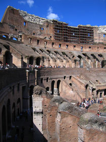 Colosseum interior, Rome, Italy by Linda More