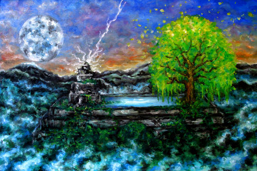 The-tree-of-life-oil-paints-on-canvas-15-x-24-may-2012-john-lanthier