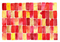 Picnic Watercolor Geometric Abstract von Nic Squirrell