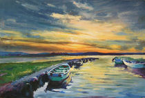 Boats At Sunrise von Conor McGuire