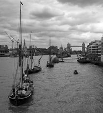 Thames Barges Tower Bridge 2012 von David J French