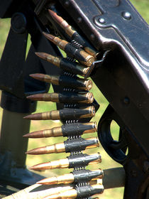 Ammunition belt to feed machine gun by Robert Gipson