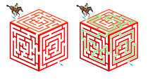 Horseriding cubic maze by William Rossin
