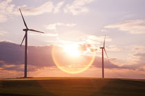wind turbines sun down - windräder by Tobias Pfau