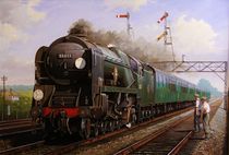 Merchant Navy at Brookwood. by Mike Jeffries