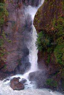 Crashing Waterfall into Marsyangdi River by serenityphotography