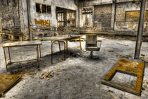 Decayed furniture in an abandoned factory by pbphotos