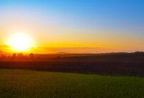 Sunset over fields by larisa-koshkina