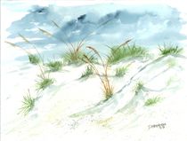 sand dunes beach painting by Derek McCrea