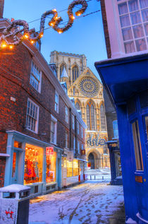 York Minster at Christmas, Peppergate Street by Martin Williams