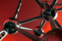 The Atomium in Red  by Rob Hawkins