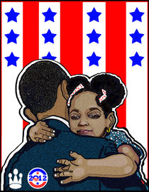 DEMOCRATIC CAMPAIGN 2012: OBAMA’S EMBRACE by solsketches