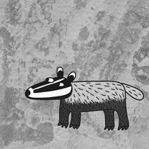 Badger Looking Cool Wildlife Illustration von Nic Squirrell