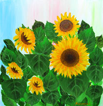 Sunflowers by Liudmyla Rozumna