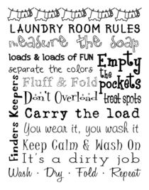 Laundry Room Rules von friedmangallery