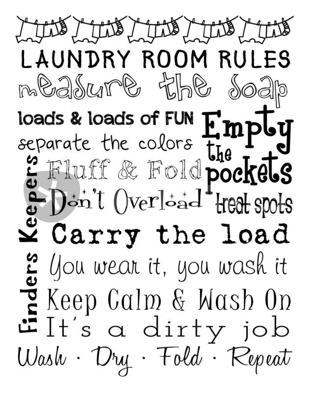Laundry Room Rules Digital Art Art Prints And Posters By