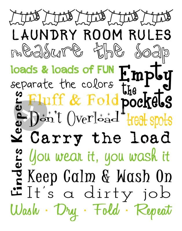 Laundry Room Rules Poster Digital Art Art Prints And