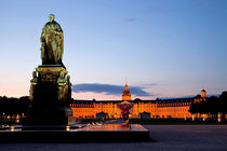 Karlsruhe Palace at night by dreamtours