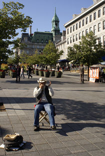 OLD MONTREAL HARMONICA PLAYER by John Mitchell