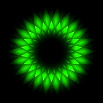 abstract green geometric circle by Aleksey Odintsov