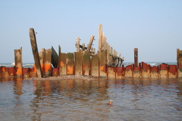 Rusted-sea-defense