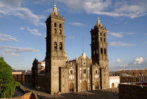 PUEBLA CATHEDRAL Mexico by John Mitchell