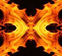 Abstract butterfly fire by Linda More