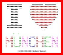 ASCII ART - STADT - I love by Conny Dambach