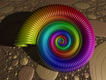 Ammonit auf Fraktalgrund von Frank Siegling
