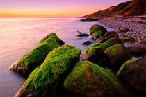 Mossy Rocks Sunset by Keld Bach