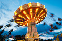 Carnival / Fair Ride at Dusk by Ken Howard