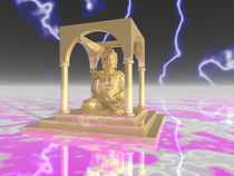 Buddha in Tempelchen von Frank Siegling