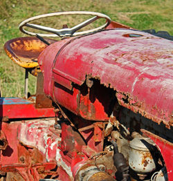Rusty-red-tractor