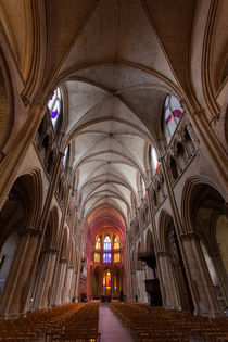 Nave of Nevers Cathedral by safaribears