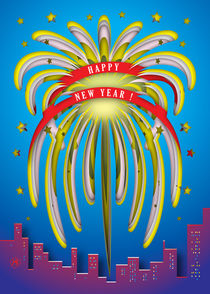 Happy New Year! Firework by Maarten Rijnen