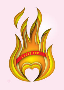 Heart on fire by Maarten Rijnen